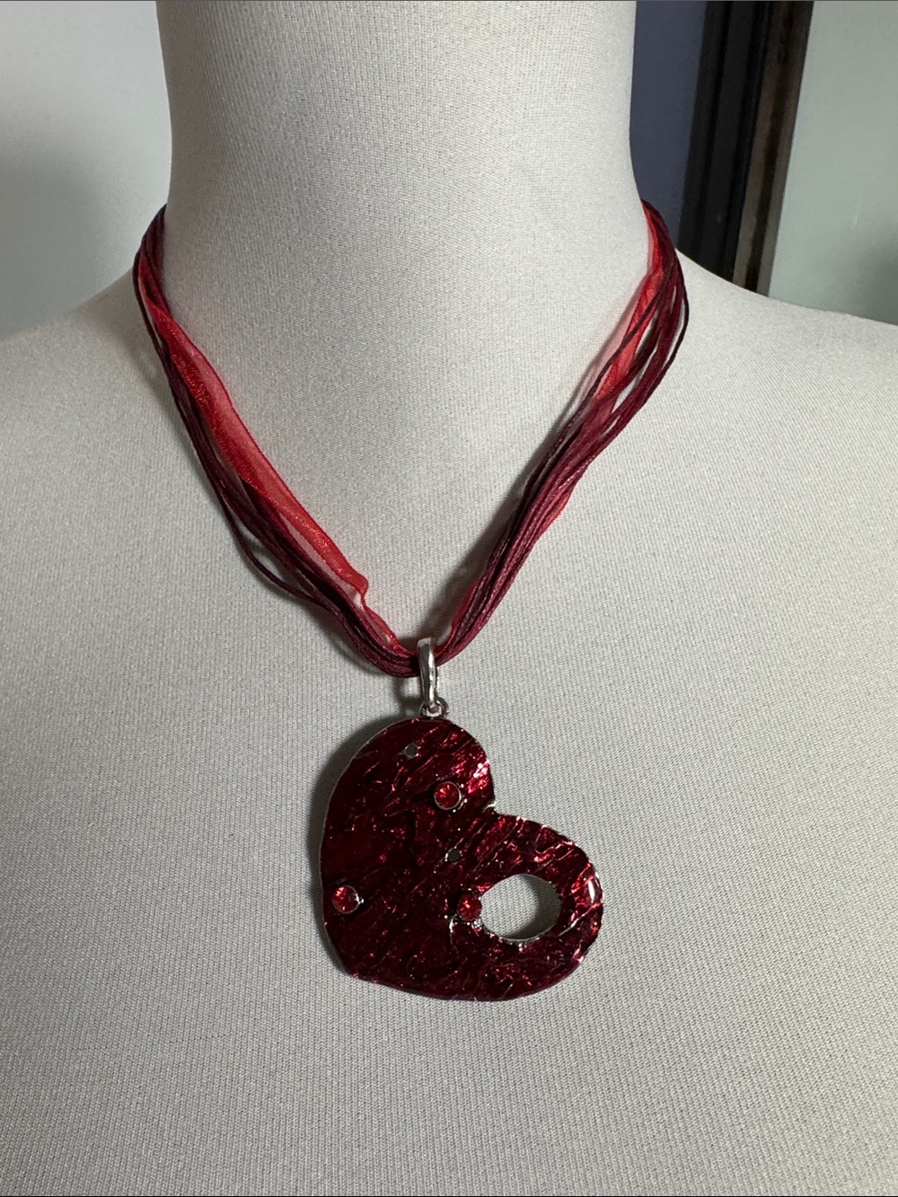 Red Heart Pendant Necklace